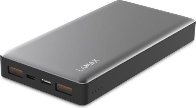 Immagine prodotto Lamax LM15000FC Powerbank ai polimeri di litio (LiPo) 15000 mAh Grigio (15000 mAh, 55.50 Wh)