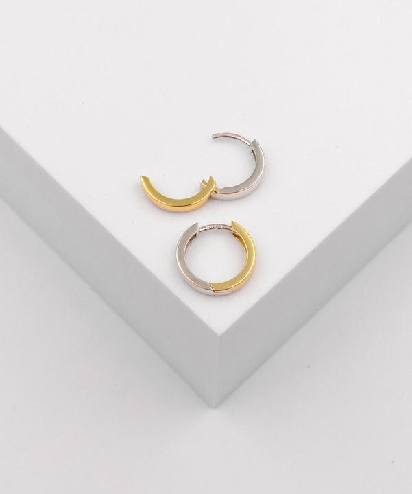 Produktbild Muau Creolen (750, Weissgold, 18 K Gelbgold)