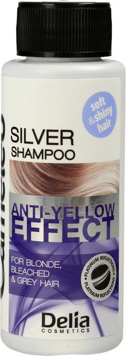Actual product image Delia Cosmetics Cameleo Silver Shampoo for Blonde and Grey Hair (50 ml, Liquid shampoo)
