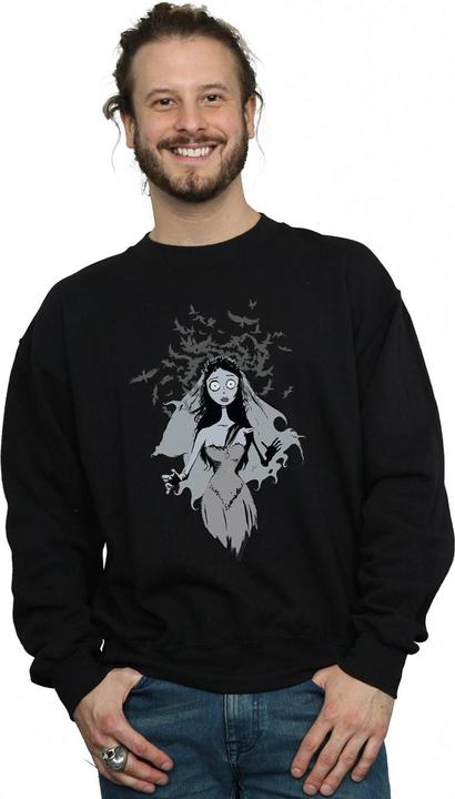 Actual product image Corpse Bride Mens Crow Veil Sweatshirt (S)