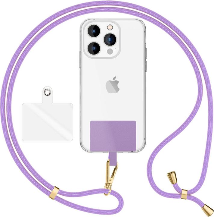 Immagine prodotto Nalia Handyband + Pad für Hülle zum Umhängen, Karabinerhaken Anhänger aus Metall (gold)