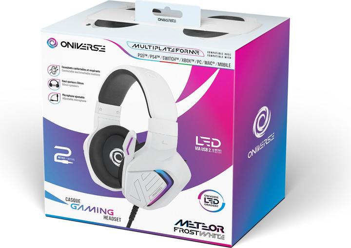 Actual product image Oniverse Gaming Headset Meteor - Frost White (Cable)