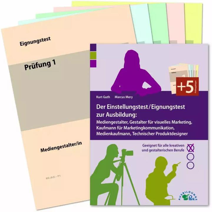 Produktbild Der Einstellungstest / Eignungstest zur Ausbildung: Mediengestalter, Gestalter für visuelles Ma (Deutsch, Kurt Guth, Marcus Mery, 2022)
