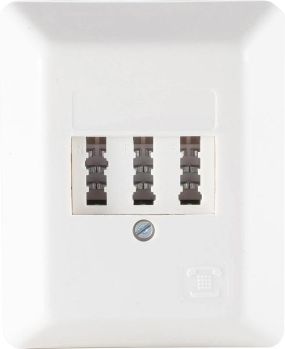 Actual product image Shiverpeaks S/CONN maximum connectivity Telephone connection socket TAE NF/F, pure white-RAL9010