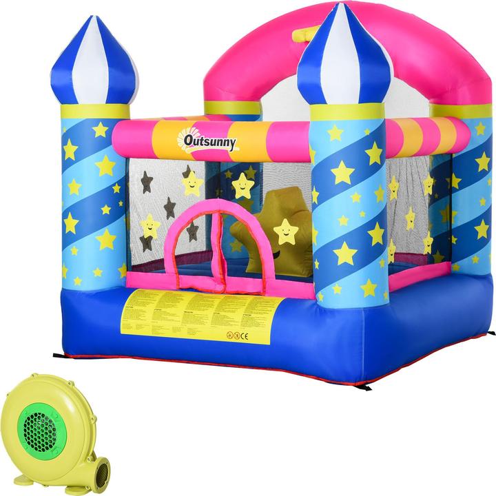 Actual product image Outsunny Children's bouncy castle in castle and star design