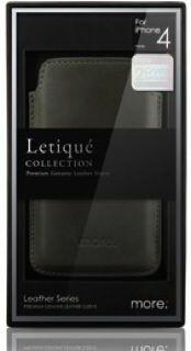 Immagine prodotto more. Collezione Letique (vera pelle) per iPhone 4/4S - grigio (Apple iPhone 4)