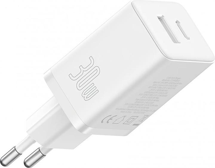 Produktbild Baseus Cube, 30W, 2.4A, 1 x USB-A - 1 x USB-C, weiss (30 W)