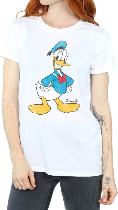 Disney Womens/Ladies Classic Donald Duck Cotton Boyfriend T-Shirt