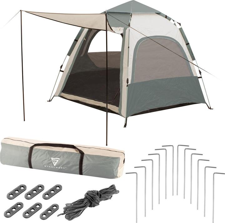 Immagine prodotto Stahlwerk Tenda da campeggio Z-273 ST 273 x 273 cm a scomparsa automontante (4.50 kg, 4 persone)