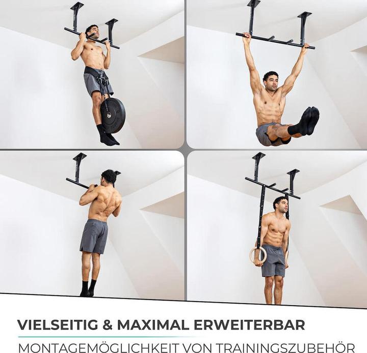 Actual product image Pullup & Dip Klimmzugstange Decke inkl. Klimmzugband und Schrauben