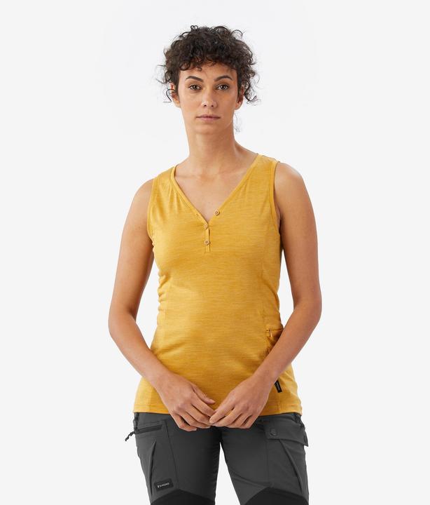 Forclaz Merino-Tanktop Damen - Merino Fresh gelb