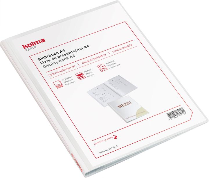 Immagine prodotto Kolma Libro Vario A4 con 10 tasche bianco (A4, 1 x)