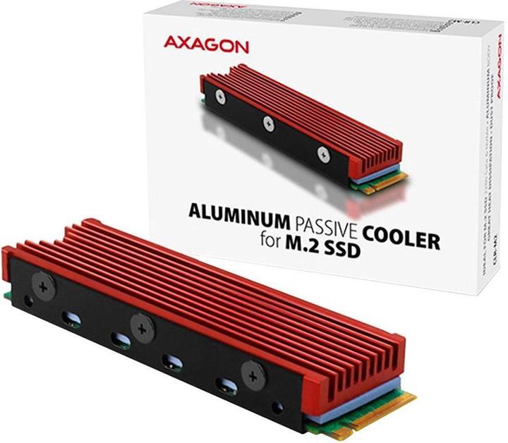 Actual product image Axagon CLR-M2 passive M.2 SSD heatsink - 2280, aluminum