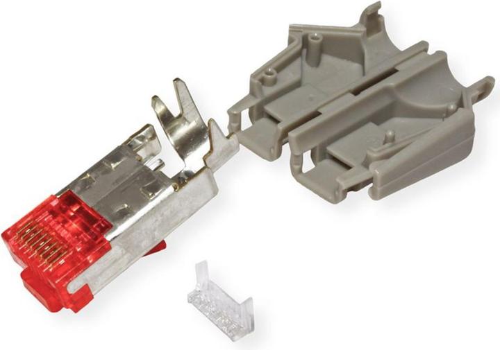 Actual product image EFB Elektronik Manufacturer: HIROSE RJ45 Hirose plug STP, TM21 gray, 50 pieces, 3 elements, Cat. 6 Channel Class E (Network cable plug)