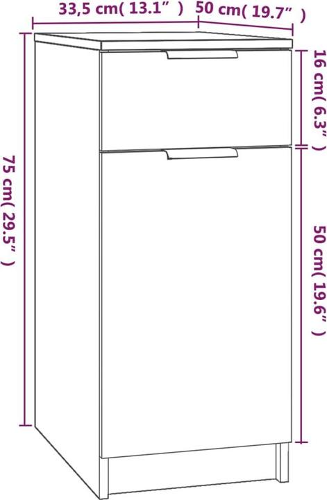 Image du produit VidaXL Gaven (33.5 x 50 x 75 cm)