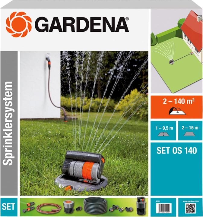 Gardena Sprinklersystem Komplett-Set 8221 (Versenkregner, Sprühregner)