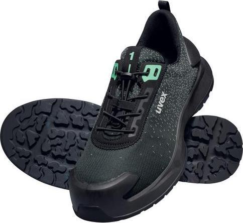Actual product image Uvex Sports uvex 1 x-craft low shoes S1 PL 68081 black, green width 10 size 41 (S1P, 41)