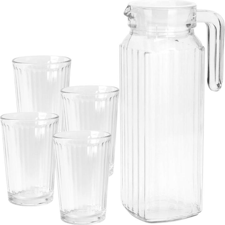 Actual product image Excellent Houseware Glass jug and 4x drinking glasses in a set (0.20 l, 5 x)