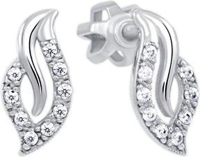 Actual product image Brilio White gold earrings with zircons 239 001 01202 07
