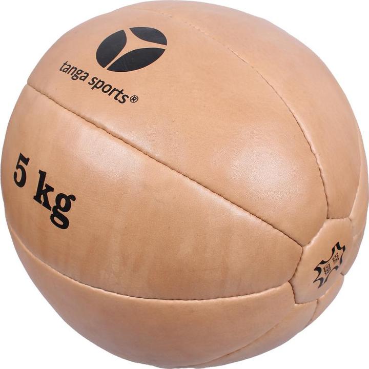 Actual product image Tanga Sports Leather medicine ball, 5 kg (5 kg)