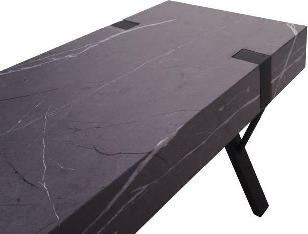 Produktbild Mendler TV-Rack HWC-L54, Metall 42x120x40cm Marmor-Optik grau
