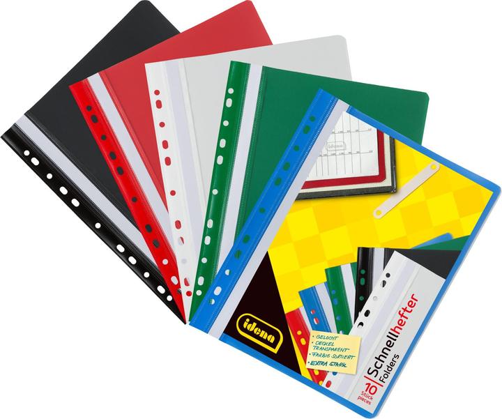 Immagine prodotto Idena Cartella rapida A4 PP perforata 5 colori 10 pezzi (A4, 10 x)