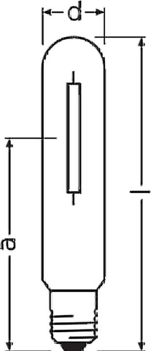 Image du produit Osram Lampe à sodium SON T plus 100W E40 (E40, 100 W, 10700 lm, 1 x, F)