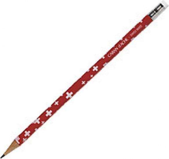 Immagine prodotto Caran d'Ache Graphitstift Schweizer Kreuze mit Radierer im Becher (HB, 1 x)