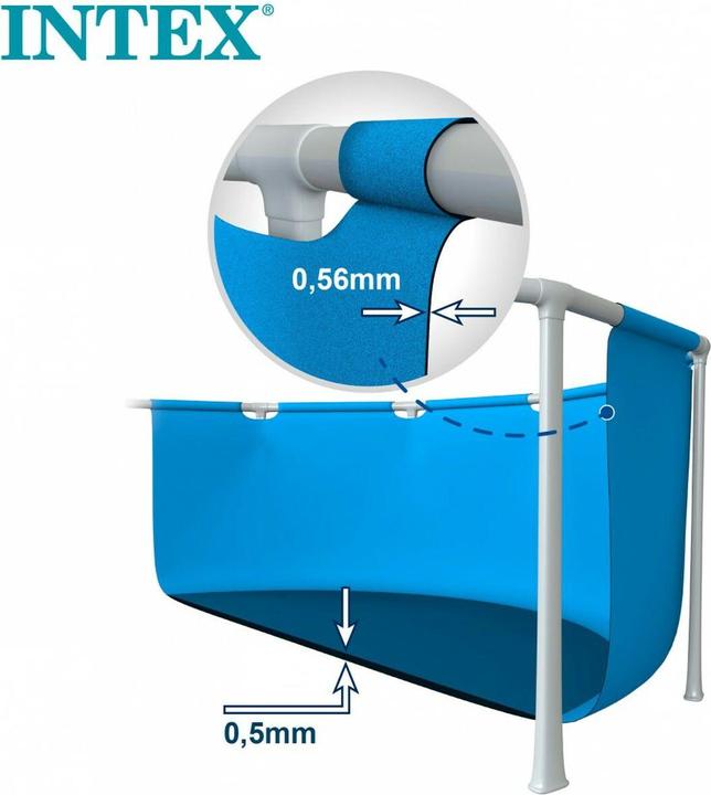 Produktbild Intex 4,5 M X 2,2 M X 0,84 M POOL MIT RECHTECKIGEM RAHMEN (450 x 84 x 220 cm)