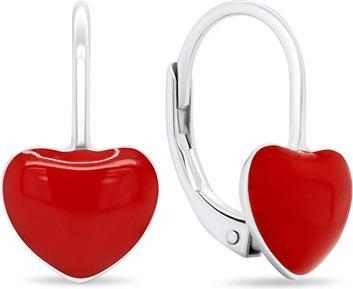 Brilio Silver - Beautiful silver earrings Heart EA445WR