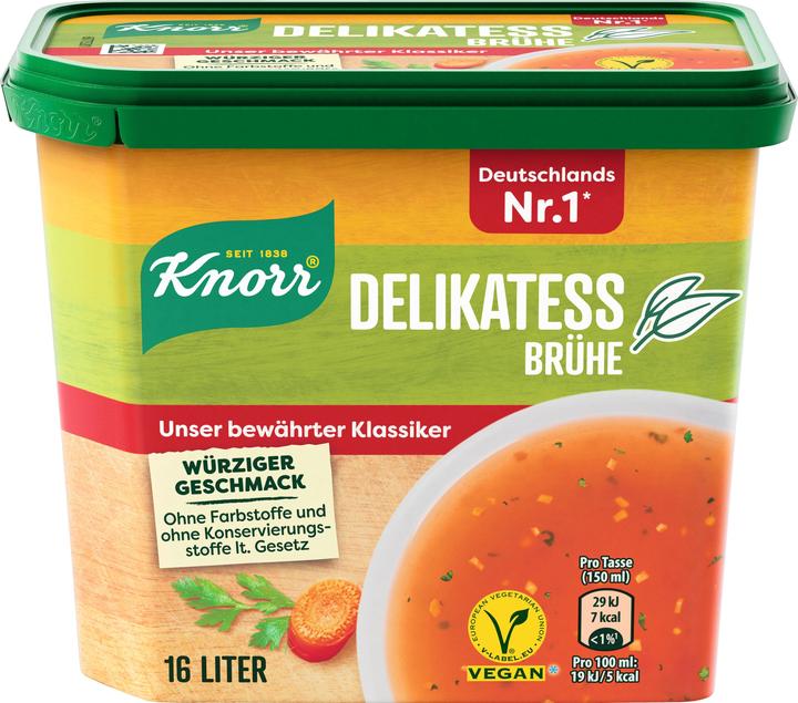Produktbild Knorr Delikatess Brühe 329g ergibt 16 l (16000 ml)
