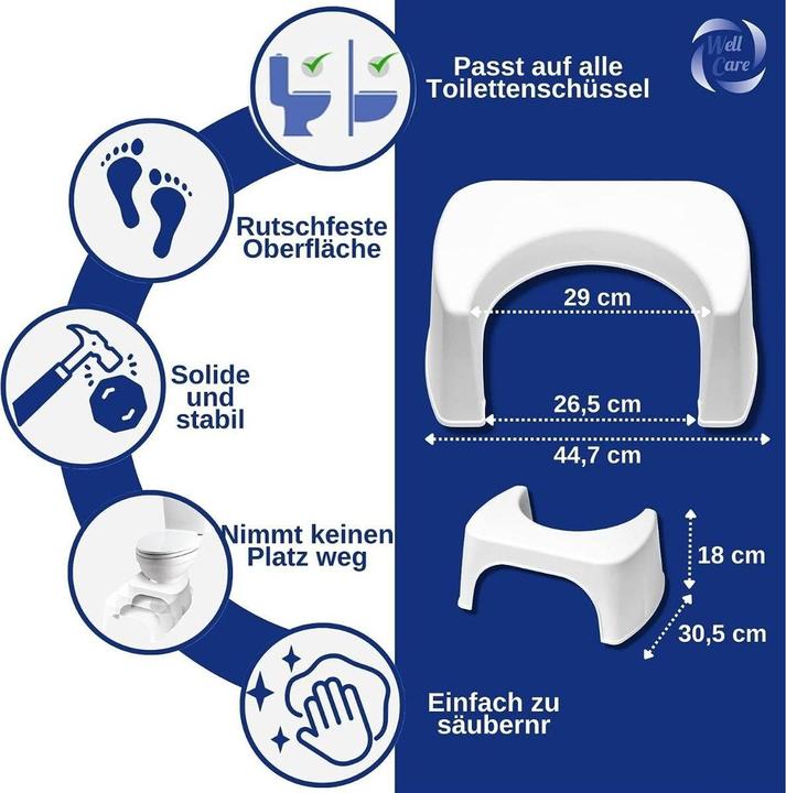 Image du produit Well Care Tabouret de toilette Blanc