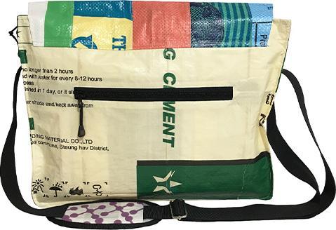 Image du produit Bekos Upcycling - Sac à bandoulière XL en sacs recyclés Patchwork Elephant