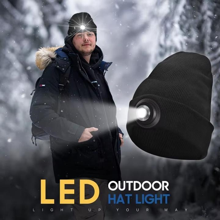 Produktbild Boruit Warme Wintermütze - wiederaufladbares USB-Scheinwerferlicht - 500LM