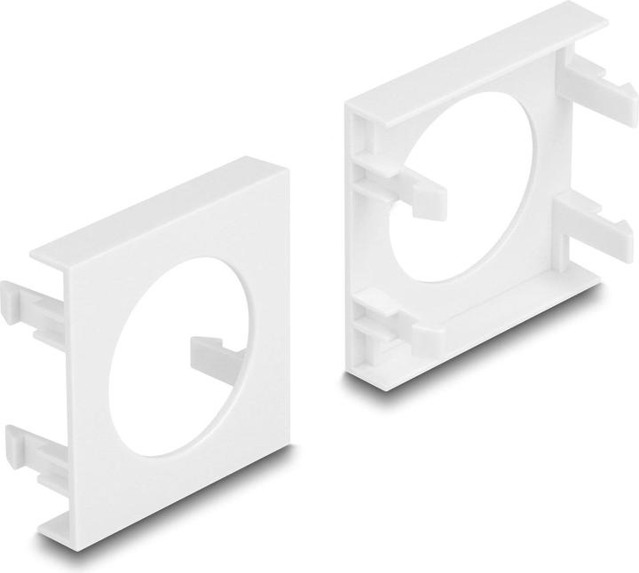 Produktbild Delock Easy 45 Modulblende Loch-Ausschnitt Ø 30,2 mm, 45 x 45 mm 5 Stück weiss (Wandhalterung)
