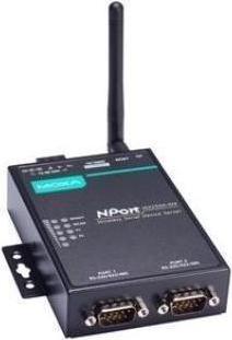 Actual product image Moxa NPORT W2250A-W4-EU - 2-port RS-232/422/485 wireless device server with 802.11abgn WLAN EU band