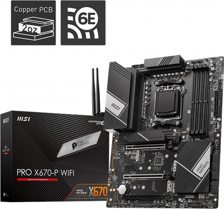 Produktbild MSI PRO X670-P WIFI (AM5, AMD X670, ATX)
