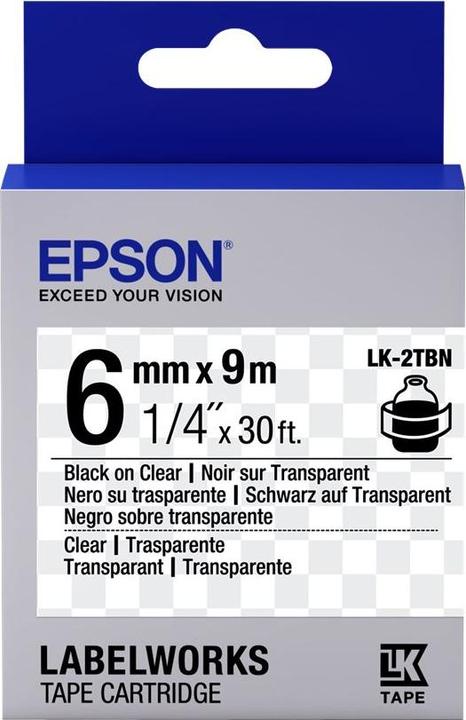 Epson Label Cassette Lk-2tbn (0.60 cm, Black)