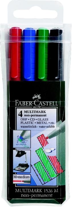 Actual product image Faber-Castell Overhead pen Multimark Non-Permanent (Multicoloured, 1 mm, 4 x)