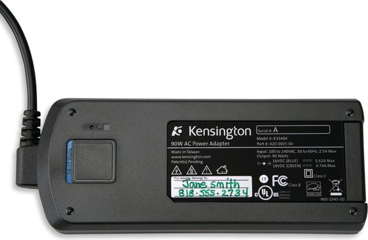 Image du produit Kensington Adaptateur d'alimentation pour ordinateur portable avec USB pour le mur/la voiture/l'air (90 W)