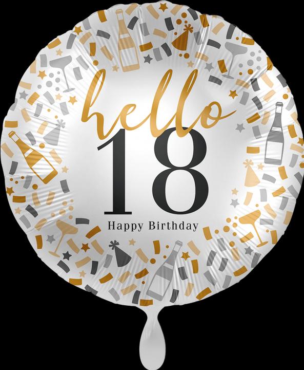 Produktbild Premioloon Hello 18 Glückwunsch Geburtstag Ballon