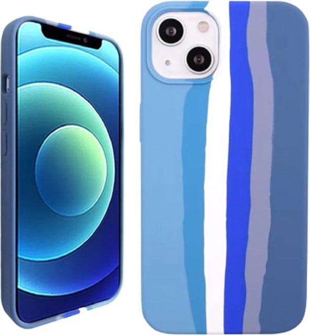 Immagine prodotto RPD iPhone 11 - Silicone Case Blue Rainbow - Regenbogen-Muster, blau (Apple iPhone 11)