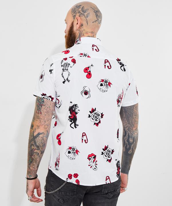 Produktbild Joe Browns Contrast Trim Short Sleeve Tattoo Print Shirt (XL)