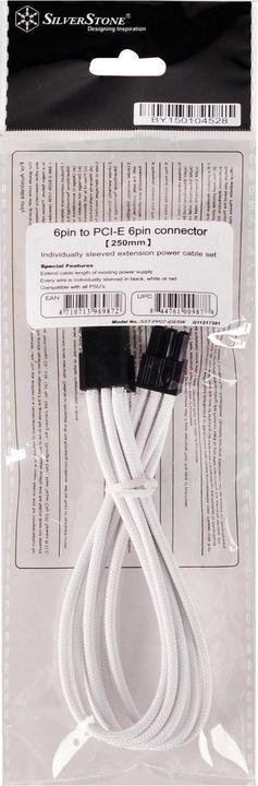 Actual product image Silverstone ATX Extension 6-6(PCI-E)Pin white