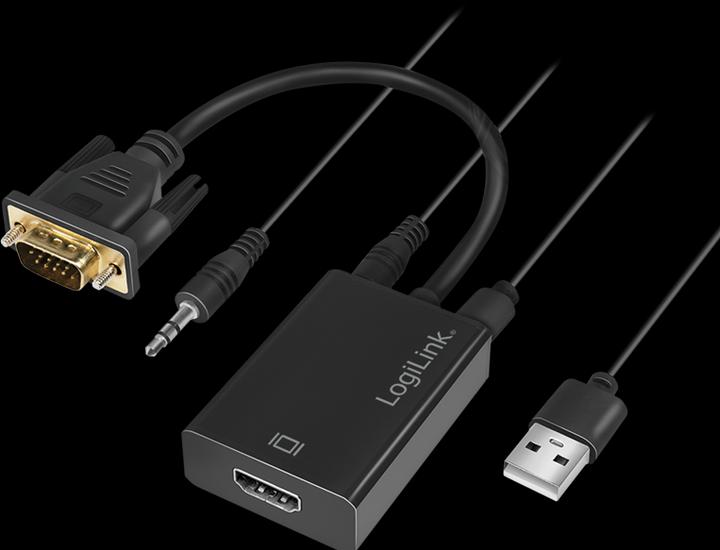 Produktbild LogiLink CV0060 - VGA mit Audio- und HDMI-Konverter (HDMI, 20 cm)