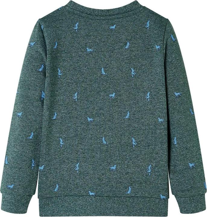 Immagine prodotto VidaXL Felpa da bambino verde scuro melange 92,Materiale: 50 (92)