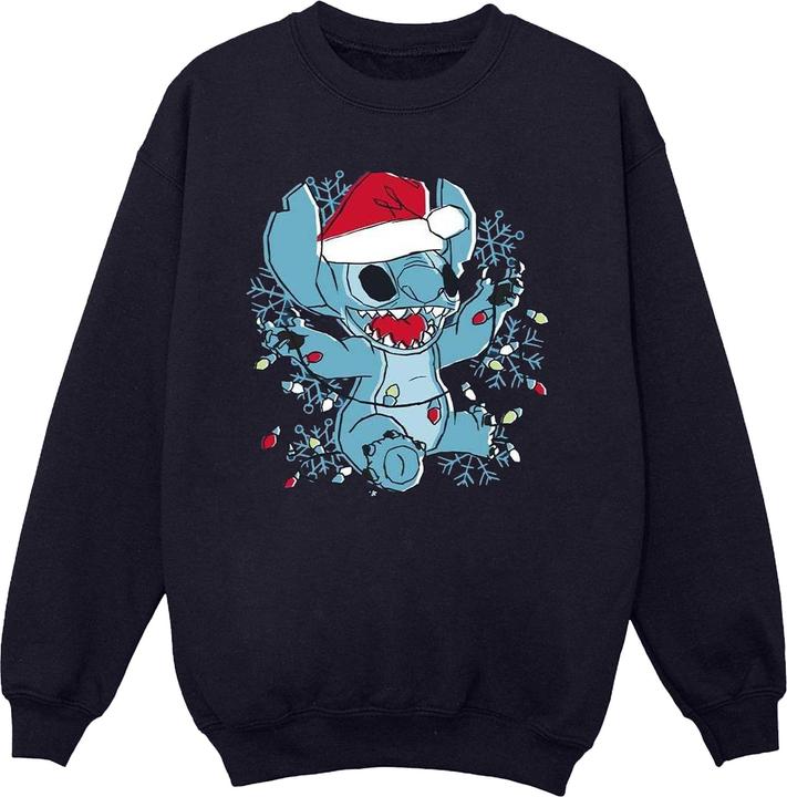 Produktbild Disney Lilo And Stitch Christmas Lights Sketch Sweatshirt (L)