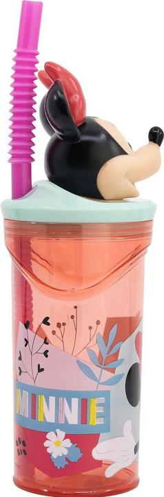 Actual product image Minnie Mouse Cup with straw CZ11337 Pink 360 ml 3D (0.36 l)