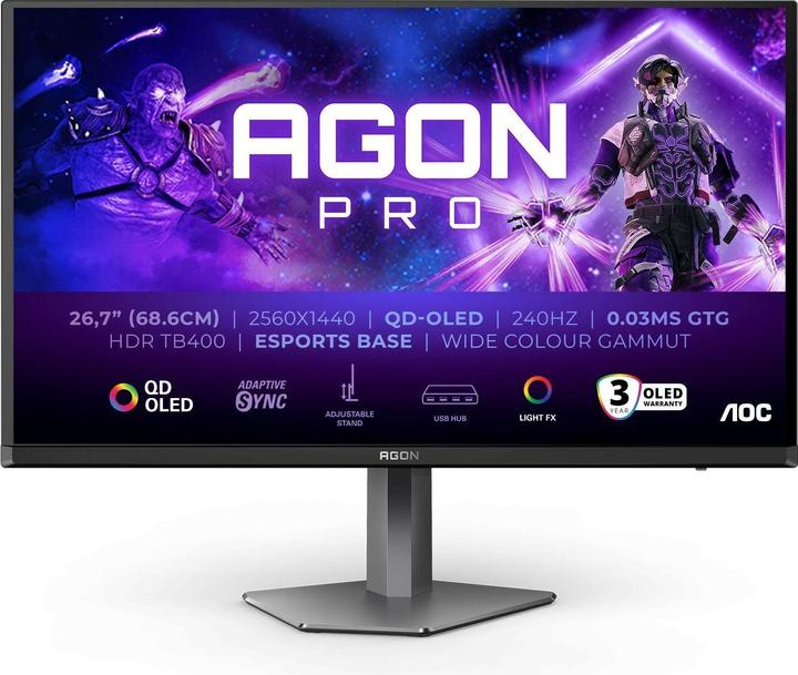 Actual product image AOC Agon PRO AG276QZD2 (2560 x 1440 pixels, 26.70")