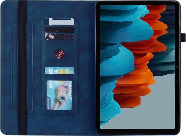 Cover-Discount Galaxy Tab S9+ - Schutzhüllle mit Zipper Tasche blau (Galaxy Tab S9+, Galaxy Tab S10+, Galaxy Tab S9 FE)